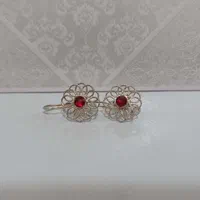 گوشواره نقره کار ملیله اصفهان کد۴۸۰طرح بیخگوشی|جواهرات|اصفهان, مولوی|دیوار
