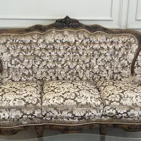 مبل استیل با میز جلوی مبلی و میز عسلی پارچه ترک|مبلمان خانگی و میز عسلی|نیشابور, شهرک فرهنگیان|دیوار