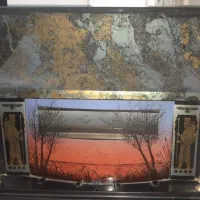 بخاری طرح شومینه سایز بزرگ