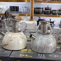 کتری قوری استیل سوتی کرکماز حک شده ترک باارسال نور|قوری، کتری، قهوه‌ساز دستی|مشهد, شهید آوینی|دیوار