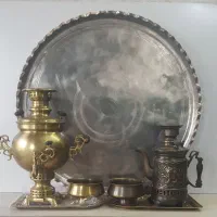 سماور و گلاب پاش|کلکسیون اشیاء عتیقه|قم, شاه ابراهیم|دیوار