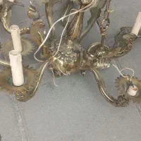 لوستر برنج قدیمی پنج شعله