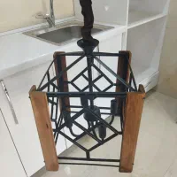 لوستر چوبی فلزی مدرن|لوستر و چراغ آویز|کرمان, |دیوار