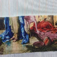تابلو فرش نیمه بافته