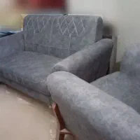 مبل ۷ نفره راحتی طوسی|مبلمان خانگی و میز عسلی|زابل, |دیوار