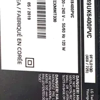 تلویزیون LG 49 اینج پنل شکسته
