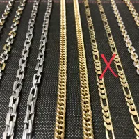 زنجیر گردن بند استیل بدلیجات جعبه طلا آبشده دستبند