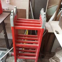 نردبان تاشو آلومینیوم چهار متری|ابزارآلات|مشکیندشت, |دیوار