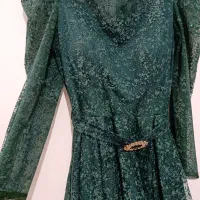 پیراهن مجلسی سبز کارشده (تمیز و سالم)|لباس|نهاوند, |دیوار