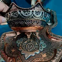 ست سماور مسی (معاوضه کالا به کالا)عضو کانالشو|کلکسیون اشیاء عتیقه|قم, شهید رجایی|دیوار