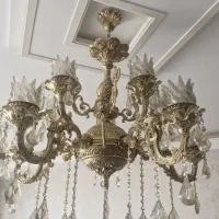 دو عدد لوستر فروشی با لامپ