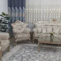 پرده پذیرایی اشرافی پانچ زیر پرده ودکور پرده دوپنل