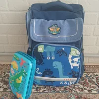 کیف مدرسه صندوقی خارجی با جامدادی