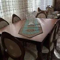 میز ناهار خوری ۶نفر کلاسیک تمام چوب|میز و صندلی غذاخوری|همدان, |دیوار