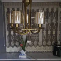 لوستر ۵ شعله ضربدری رنگ شامپاینی|لوستر و چراغ آویز|تهران, تهرانپارس غربی|دیوار