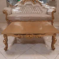 مبل سلطنتی تاج عروس۷نفره با غذاخوری۴نفره ومیز عسلی