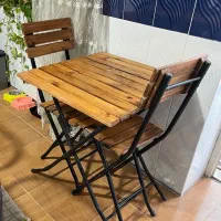 میز دو نفره تاشو چوبی و میز نهارخوری هشت نفره