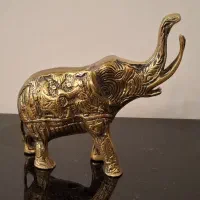 مجسمه فیل برنز برنجی سنگین نماد ثروت ( نو نو )