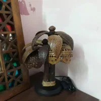 آباژور نارگیلی تایلندی تمام تراش با دست. آنتیک|کلکسیون اشیاء عتیقه|یزد, |دیوار