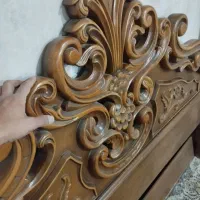 سرویس خواب تمام چوب منبت، کار دست، قدیمی