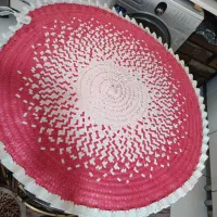 رومیزی گرد و تیکه دوزی هندی