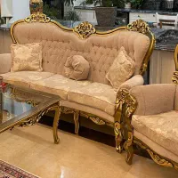 سرویس مبلمان ۹ نفره ورق طلا|مبلمان خانگی و میز عسلی|مشهد, آزادشهر|دیوار