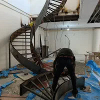 پله های ویلایی گرد پیچ