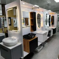 روشویی کابینتی سفید طوسی 007 ابعاد 60×40|لوازم سرویس بهداشتی|کرج, گلشهر|دیوار