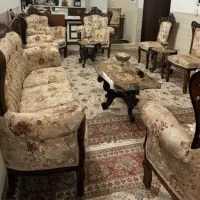 مبل ۹نفره دسته دوم با ۲عدد عسلی و یک میز جلومبلی