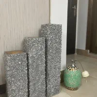 ۳ عدد شمع سنگی در ۳ سایز|صنایع دستی و سایر لوازم تزئینی|گنبد کاووس, |دیوار