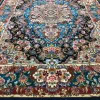(فرش فرزین)جفت۹متر سالاری۳کف ابریشم۴۰رج چله ابریشم