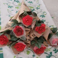 ساخت انواع گل های ربانی و مخملی قبول سفارش های شما