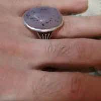 انگشتر عقیق کبود کار دست|جواهرات|سمنان, |دیوار