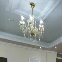 دو عدد لوستر کریستال ۶ شاخه در حدنو همراه لامپ