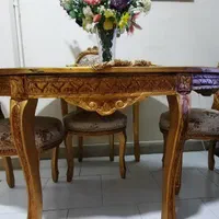 مبلمان استیل به همراه میز ناهارخوری