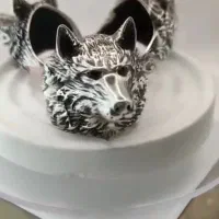 انگشتر نقره درجه یک مردانه نماد گرگ