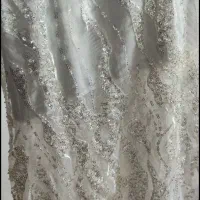 پیراهن مجلسی مزون دوزی شده منجوق و ملیله دوزی