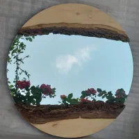 آینه چوبی روستیک با تخفیف فوق‌العاده