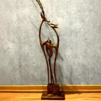 مجسمه چوبی غزال/دکوری چوبی/هدیه/کادو