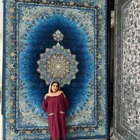 فرش آبی کاربنی ۱۲۰۰شانه ابعاد ۱۲متری جدید