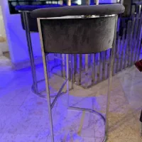 میز بار تمام استیل لاکچری به همراه آینه و صندلی|مبلمان خانگی و میز عسلی|تهران, سعادتآباد|دیوار