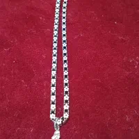 گردنبند ۴۰ گل نقره، با پلاک اهورا قدیمی