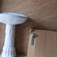 روشویی با آینه تر تمیز نو