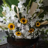سبد گل تازه