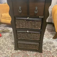 سبد چوبی حصیری جای سیب وپیاز