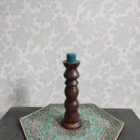 ۵ عدد جاشمعی چوبی خراطی شده با پایه کیک|صنایع دستی و سایر لوازم تزئینی|رودسر, |دیوار