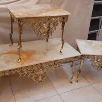 جلومبلی و عسلی گل رز سنگین تاج پرکار برنز سوگلی|مبلمان خانگی و میز عسلی|زنجان, |دیوار