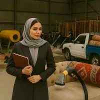 قالیشویی اندیشه با مدیریت خانم،