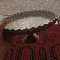 شیرینی خوری مسی دو طبقه ،شیرینی خوری پایه دار مسی|ظروف سرو و پذیرایی|خرمآباد, |دیوار