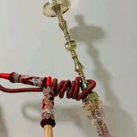 قلیان سه مرتبه منبع سوراخ دار قهوه خونه ای